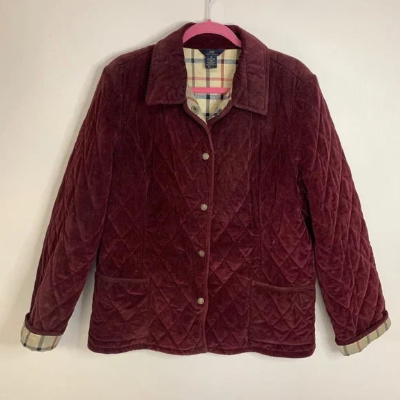 Brooks Brothers 346 Quilted Red Plaid Lined Equestrian Jacket 14 - Picture 1 of 6